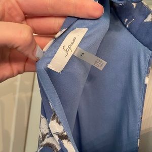 Blue floral swing dress